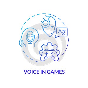 2D voice in games gradient icon concept