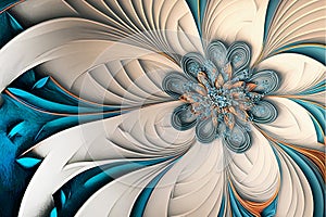 3d wallpaper decoration Abstract fractal fantastic flower