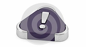 3D Warning Icon - Exclamation Point in a Triangle Shape