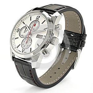 3D Watch Icon on White Background