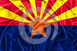 3d waving flag of Arizona