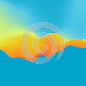 3D Wavy Background. Dynamic Effect. Abstract Vector Illustration. Design Template. Modern Pattern