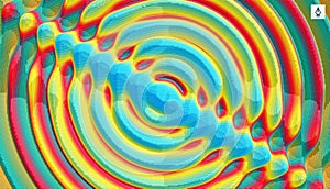 3D wavy background with ripple effect. Vector illustration with particle