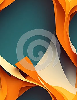 3D wavy multi colored pattern background, Material style art, generative using ai tool