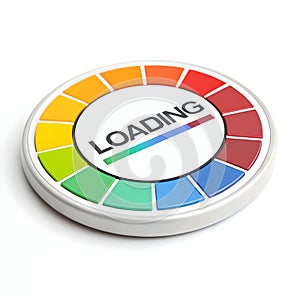 3D Web Loading Isolated on White