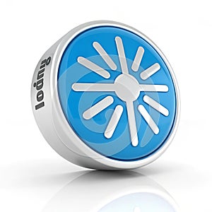 3D web loading isolated on white background