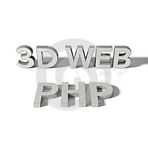 3D web php isolated on white background