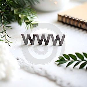 3D web www isolated on white background