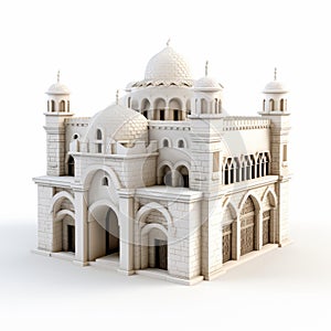 3d White Mosque: Egyptian Iconography Inspired Romanesque Home photo