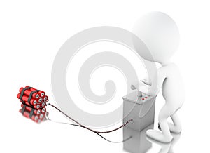3d White people detonating a bomb
