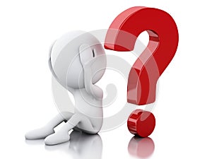 3d White people need help with question mark