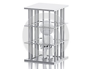 3D White people in prison.