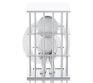 3D White people in prison.