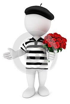 3d white people romantic frenchman