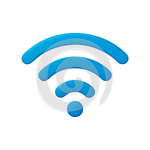 3d Wifi signal, connection and network symbol.
