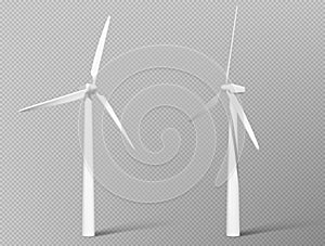 3d wind power generator turbine icon in vector