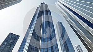 3d wireframe render of a skyscraper architecture abstr ai generated