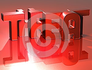 3D Word Threat on red background