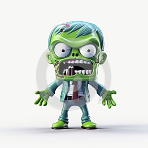 Cute Zombie Cartoon 3d Model For Logo Design photo