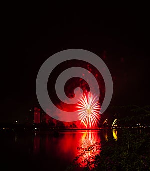 Da Nang city, Vietnam ,30 April 2018 : Danang International Fireworks Competition will be held every 2 years.