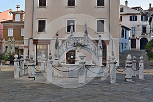 The Da Ponte Fountain is a fountain in the city of Koper in southwestern Slovenia. It is located on Preseren Square, formerly