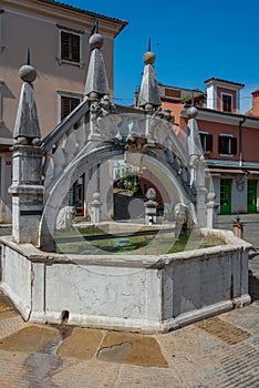 Da Ponte Fountain in Slovenian town Koper