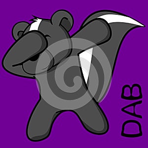 Dab dabbing pose skunk kid cartoon