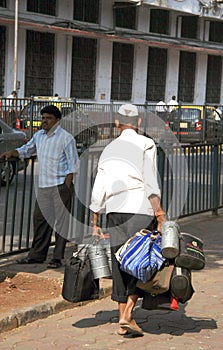 Dabbawala delivery at Churchgate Railway Station
