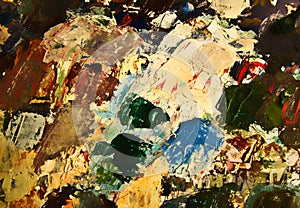 Dabs of an oil paint