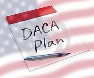 Daca Kids Dreamer Legislation Plan For Us Immigration - 3d Illustration