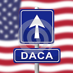 Daca Kids Dreamer Legislation For Us Immigration - 2d Illustration