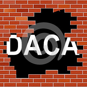 Daca Kids Dreamer Legislation For Us Immigration - 2d Illustration
