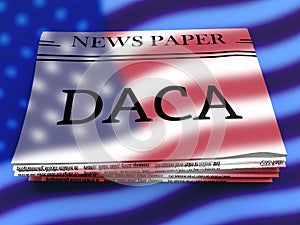 Daca Kids Dreamer Legislation For Us Immigration - 3d Illustration