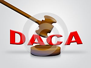 Daca Kids Dreamer Legislation For Us Immigration - 3d Illustration