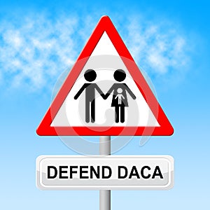 Daca Protest For Dreamers Deal Road To Citizenship - 2d Illustration