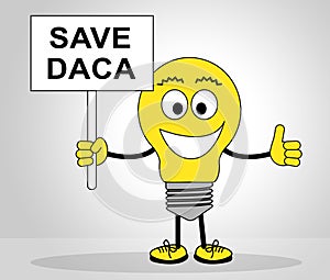 Daca Protest To Save Dreamers Deal Road To Citizenship - 2d Illustration photo
