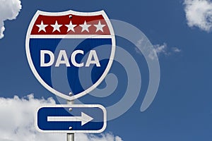 DACA USA Interstate highway sign