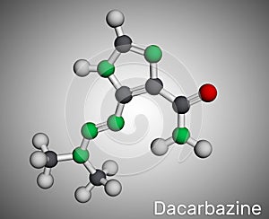Dacarbazine, imidazole carboxamide, DTIC  molecule. It is antineoplastic drug used to treat malignant melanoma, Hodgkin`s disease