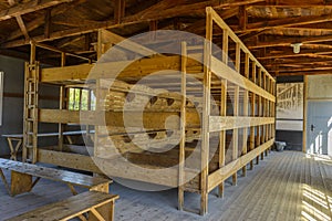 Dachau concentration camp, wooden beds