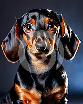 Dachshund breed puppy rescue dog portrait family pet animal companion