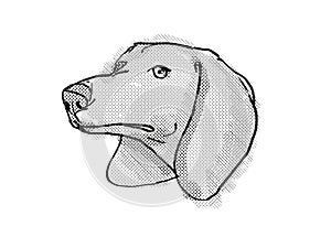 Dachshund Dog Breed Cartoon Retro Drawing