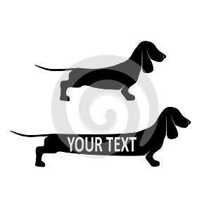 dachshund hot dog pet animal background vector logo tattoo