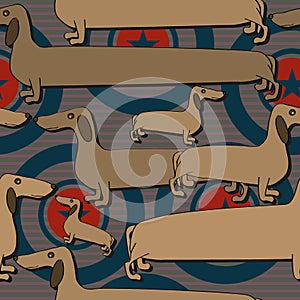 Dachshund Seamless Pattern