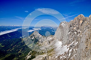 Dachstein Glacier Scenery Panorama, Styria