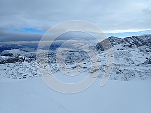 dachstein mountains in austria in winter