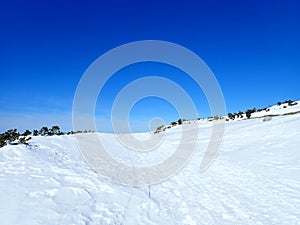 dachstein mountains in austria in winter
