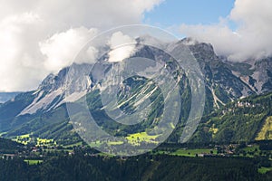 Dachstein Mountains over Schladming, Northern Limestone Alps, Austria