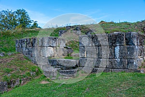 Dacian Fortress Blidaru in Orastie mountains in Romania