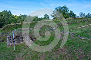 Dacian Fortress Blidaru in Orastie mountains in Romania