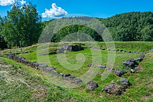 Dacian Fortress Blidaru in Orastie mountains in Romania